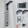 Black LED Light Shower Panel System  Modern Waterfall SPA Massage Column 13