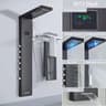 Black LED Light Shower Panel System  Modern Waterfall SPA Massage Column 15