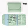 16Piece Stainless Steel Manicure  Grooming Kit  Precision Nail Clippers  Cuticle Set With Luxury Tr 6