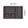 Wooden Office Desktop Storage Box  Solid Wood Grid Organizer For Tech  Accessories 7