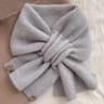 Korean Edition CrossKnit Scarf  Stylish ColorBlocked Thermal Button Neck Cover 9