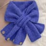 Korean Edition CrossKnit Scarf  Stylish ColorBlocked Thermal Button Neck Cover 8