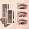 ThreeColor Eyebrow Powder Palette  Waterproof  LongLasting 3D Sculpting Kit 8
