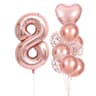10Piece Rose Golden Foil Balloon Set 15