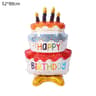 Standing Birthday Cake Foil Balloon With Base 9