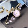 Triple Heart DiamondEncrusted Bracelet Watch  Elegant Light Luxury Quartz Timepiece With Round Allo 8