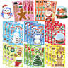 8Piece Christmas Snowman Make A Face Puzzle Stickers 9