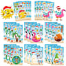 8Piece Christmas Snowman Make A Face Puzzle Stickers 11