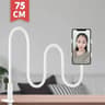 Lazy Gooseneck Long Arm Phone Holder  360 Flexible Bedside  Desktop Mount 8