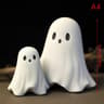 Rebel Spirit Ghost Figurine  Sassy Halloween Tabletop Decor 9