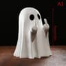 Rebel Spirit Ghost Figurine  Sassy Halloween Tabletop Decor 7