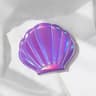 Iridescent ShellShaped Compact Mirror  DualSided 2X Magnifying Travel Tool 9
