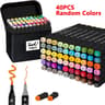 Dual Brush Tip Permanent Alcohol Markers  Professional Art Set For Drawing  Sketching 6