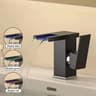 AllCopper LED Waterfall Faucet  Luminous Basin Mixer For Modern Bathrooms 9