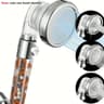 3Mode Negative Ion Booster Shower Head  Filtered WaterSaving Handheld With Pause Control 8