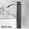 Luxury Waterfall Basin Mixer  Hot  Cold DualControl Square Waterfall Faucet 7