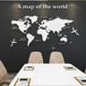 3D Acrylic World Map  Solid Color Crystal Wall Mural 9