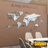 3D Acrylic World Map  Solid Color Crystal Wall Mural 14