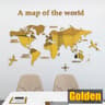 3D Acrylic World Map  Solid Color Crystal Wall Mural 15