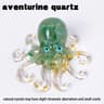 Natural Crystal Gravel Octopus Statue  Reiki Resin Stone Garden Ornament For Office  Home Decor 6