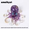 Natural Crystal Gravel Octopus Statue  Reiki Resin Stone Garden Ornament For Office  Home Decor 7