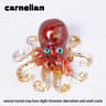 Natural Crystal Gravel Octopus Statue  Reiki Resin Stone Garden Ornament For Office  Home Decor 8