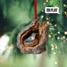Acrylic Animal In Tree Trunk Christmas Ornaments  Cute Bunny Owl Squirrel  Hedgehog Festive Hanging 7