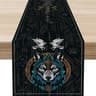 Norse Viking Raven  Tree Of Life Linen Table Runner  Mythology Themed Holiday Party Decor  Kitchen  7