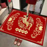 2026 Chinese New Year Year Of The Horse Carpet Mat  Red  Gold Running Horse And Peony Floral Festiv 6