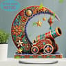 Acrylic Moon  Turret Silhouette Ornament  2D Desktop Decor With Flower Star  Lantern Accents For Ho 9