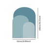 Geometric Arch Wall Decal  Modern Boho PVC Headboard  Minimalist Interior Mural 17