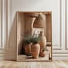 Mediterranean Minimalist Olive Tree  Pottery Canvas Art 18