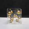Modern Geometric Metal Ball In Acrylic Box  Minimalist Luxury Tabletop Decor For Home And Office 9