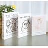 Luxury Decorative Fake Books Set  3pc Modern Bookshelf Ornaments  Aesthetic Coffee Table Decor Not  16