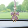 Luxury DiamondEncrusted Bowtie Rearview Mirror Pendant 9