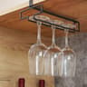 UnderShelf Hanging Red Wine Glass Storage Rack  PunchFree Inverted Stemware Drainer Rack 6