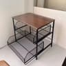 MultiLayer Kitchen Countertop Storage Rack  SpaceSaving Desktop Organizer With Drawers  Metal Baske 6