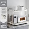 2Tier PullOut Microwave  Kitchen Appliance Storage Rack 8