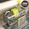 Stainless Steel Kitchen Sink Sponge Holder And Drainage Organizer 10