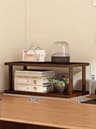 Natural Bamboo Desktop Storage Rack And MultiLayer Countertop Organizer 12