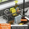 Kitchen Countertop Sponge Drain Rack And Multifunctional Dish Cloth Storage Organizer 11