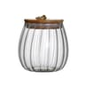 Airtight Glass Food Storage Jar With Natural Wood Lid And MoistureProof Kitchen Countertop Containe 6