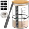 Complete 9Piece Sourdough Starter Jar Kit  900ML Glass Fermentation Container 9