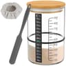 Complete 9Piece Sourdough Starter Jar Kit  900ML Glass Fermentation Container 7