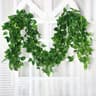 Artificial Green Ivy Leaf Hanging Garland 1String Pack 6