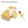 Crystal Rose Artificial Flower  Metallic Stem Craft 13