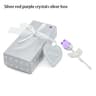 Crystal Rose Artificial Flower  Metallic Stem Craft 7