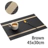 Striped Woven PVC Waterproof Placemat  Table Mat 9