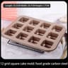 NonStick MultiGrid Square Cake  Mini Bread Pan 10