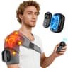 Electric Cordless Heated Shoulder Wrap Massager With Wireless Remote Control 5000mAh 0